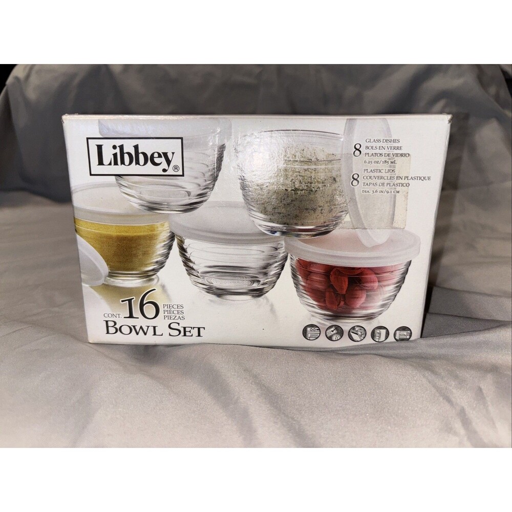 Libbey 16 Piece Glass Bowl Set